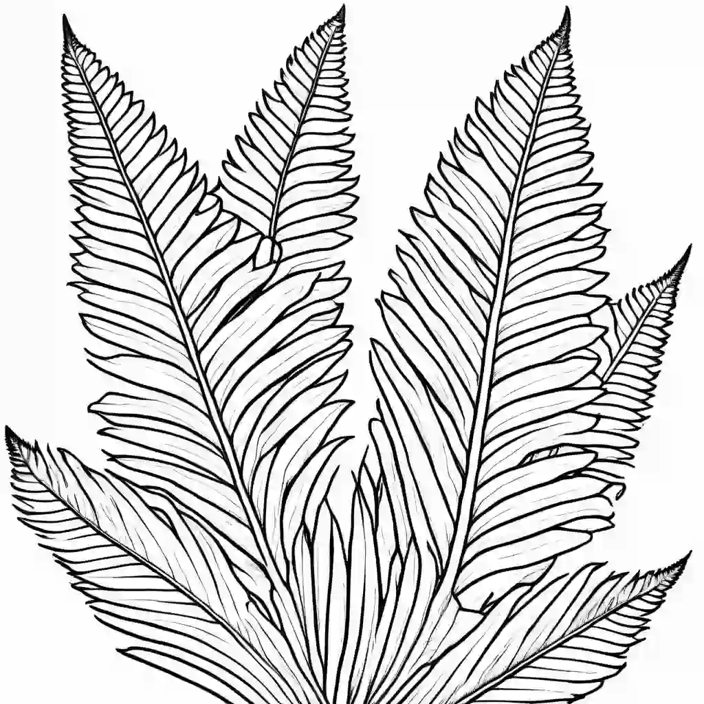 Ferns coloring pages